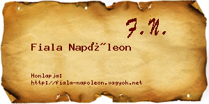 Fiala Napóleon névjegykártya